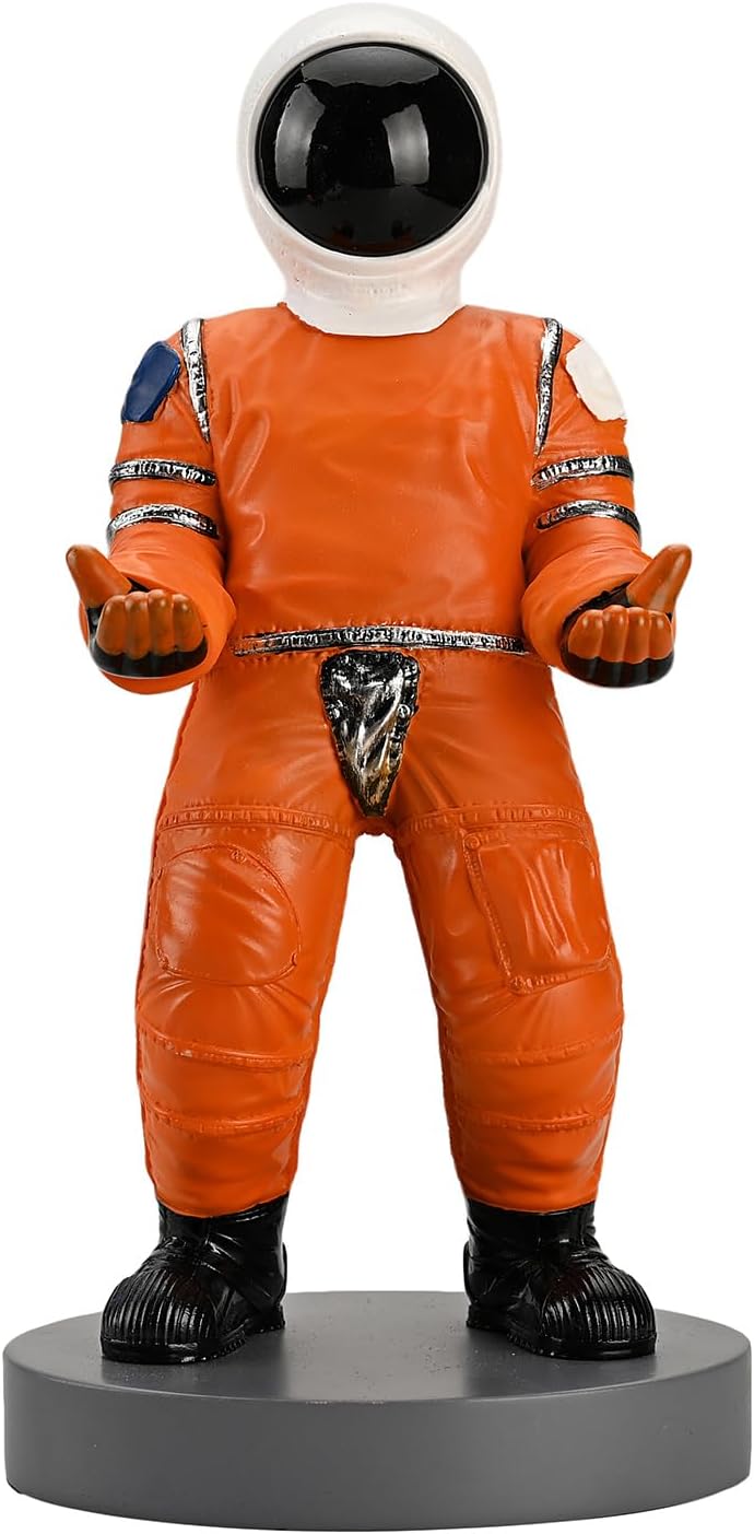Astronaut Mobile Phone & Pen Holder, Device Stand, Desk Organizer Decorative Pencil Holder(Orange&Black)