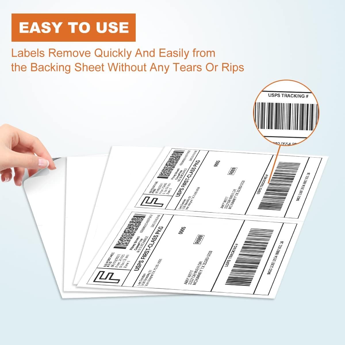 BESTEASY 16000 Half Sheet Self Adhesive Shipping Labels, Laser/Ink Jet White Blank Shipping Labels 8.5" x 5.5" Address Labels (8000 Sheets Total 16000 Labels)