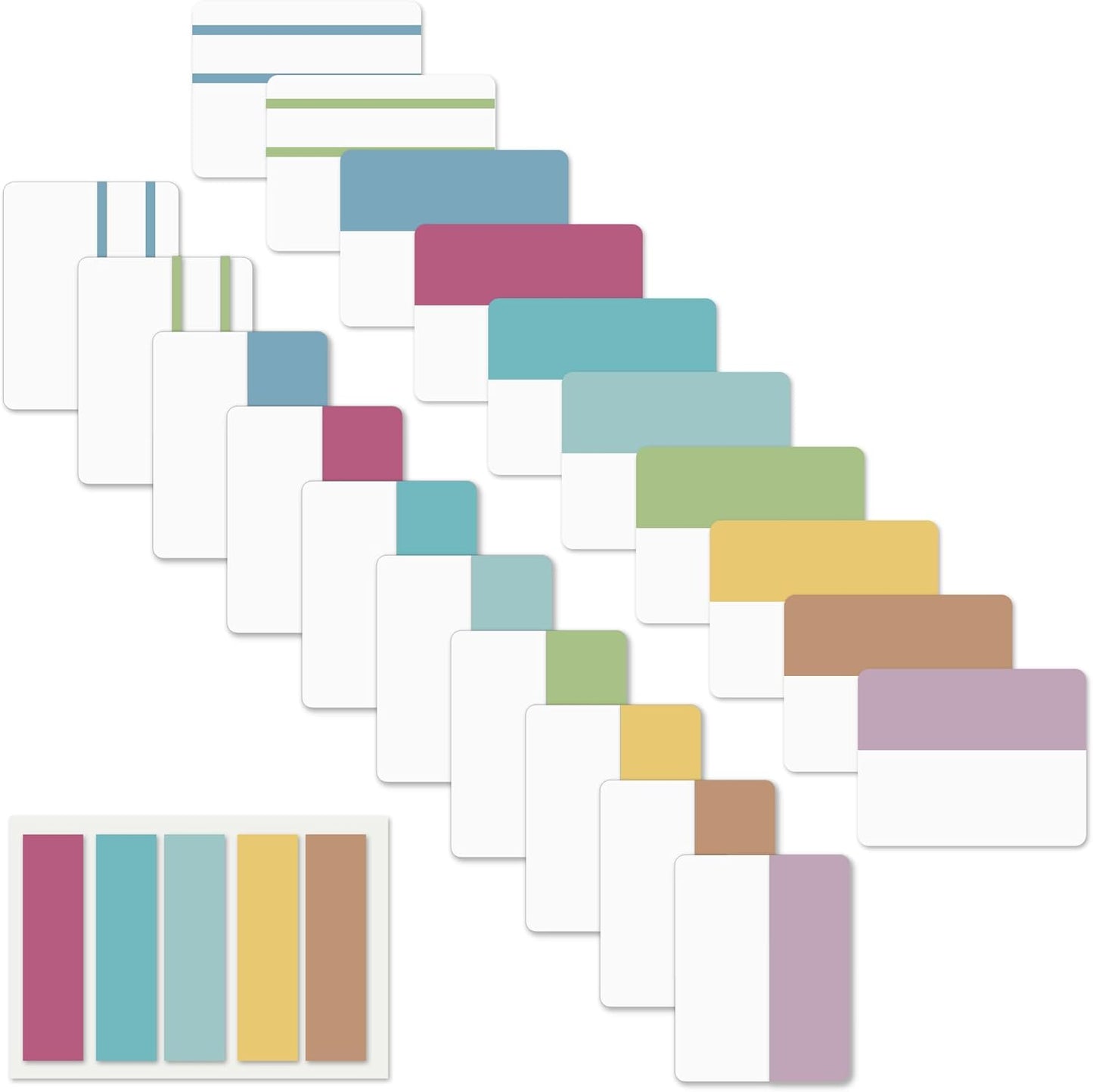 ELII 500 PCS Sticky Index Tabs 2 Inch Book Tabs,Clear Sticky Notes for Pages Notebooks File Tabs Self Adhesive