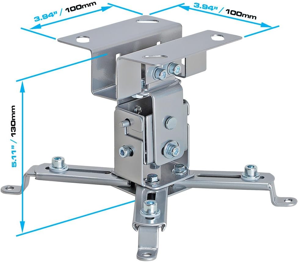 Cmple - Universal Solid Ceiling Projector Mount, Projector Bracket with Tilt and Adjustable Legs for LCD/DLP Projectors