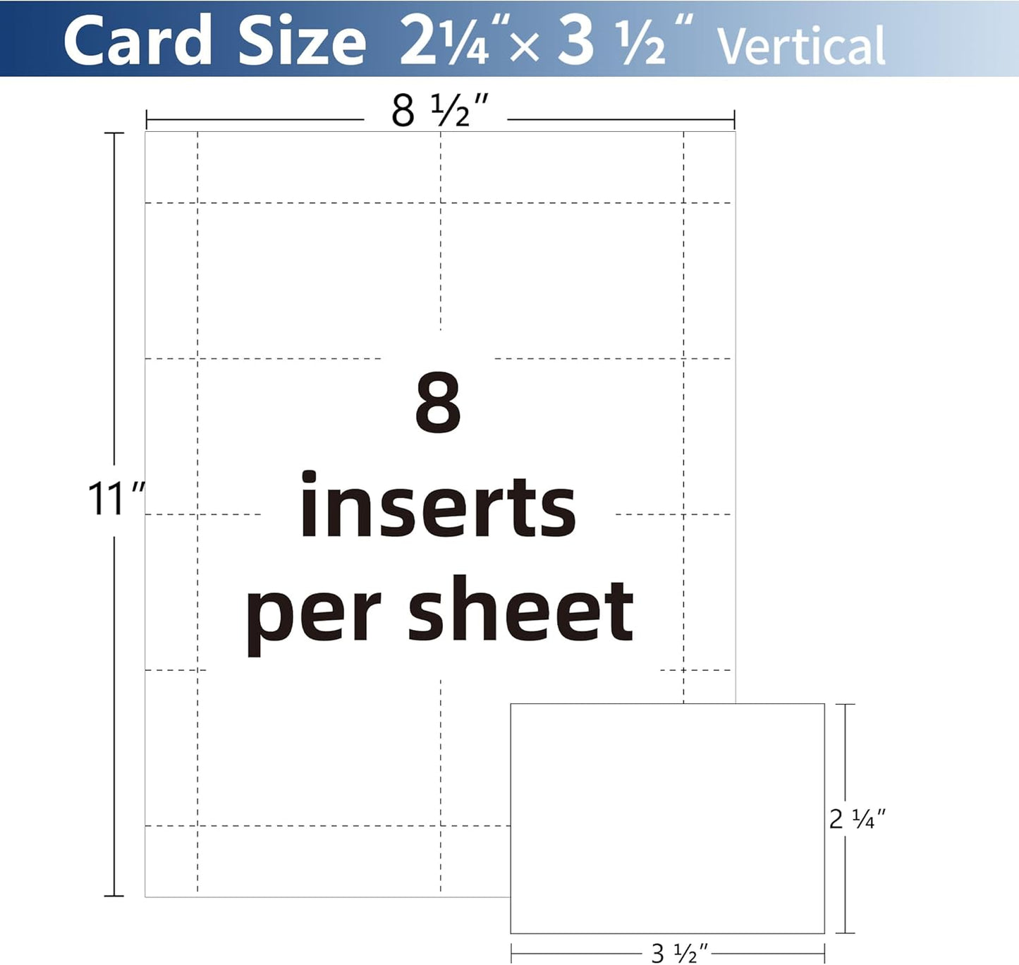 Customizable Name Badges Insert and Holder,2-1/4x3-1/2 Inch Vertical,White Printable Name Tag Insert Refills for Name Tag Holder,Laser/Inkjet Printable,100 Badges Insert and 100 Badges Holder