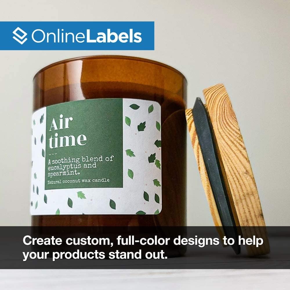 3 x 2 Rectangle Labels - Permanent, White Matte - Wax Melt, Soap, Address Labels - Pack of 1,000 Labels, 100 Sheets - Inkjet/Laser Printers - Online Labels