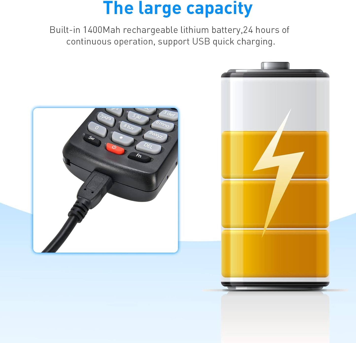 Inventory Scanner, Wireless Barcode Scanner 1D&2D&PDF417 Portable Handheld QR Barcode Reader for Collector Data Terminal Inventory Device with 2.2 Inch TFT Color Screen