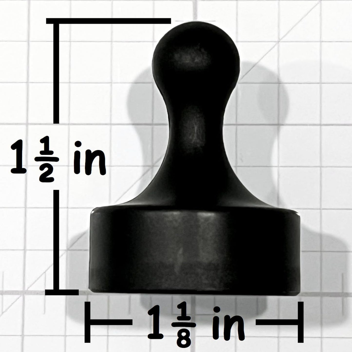 GLASSBOARD STUDIO Powerful Neodymium Magnets, Pawn-Shaped - Strong Fridge/Refrigerator and Whiteboard Magnet, Ideal for Office, Kitchen, Crafts - Rare Earth, Heavy Duty (2, Breezy Blue)