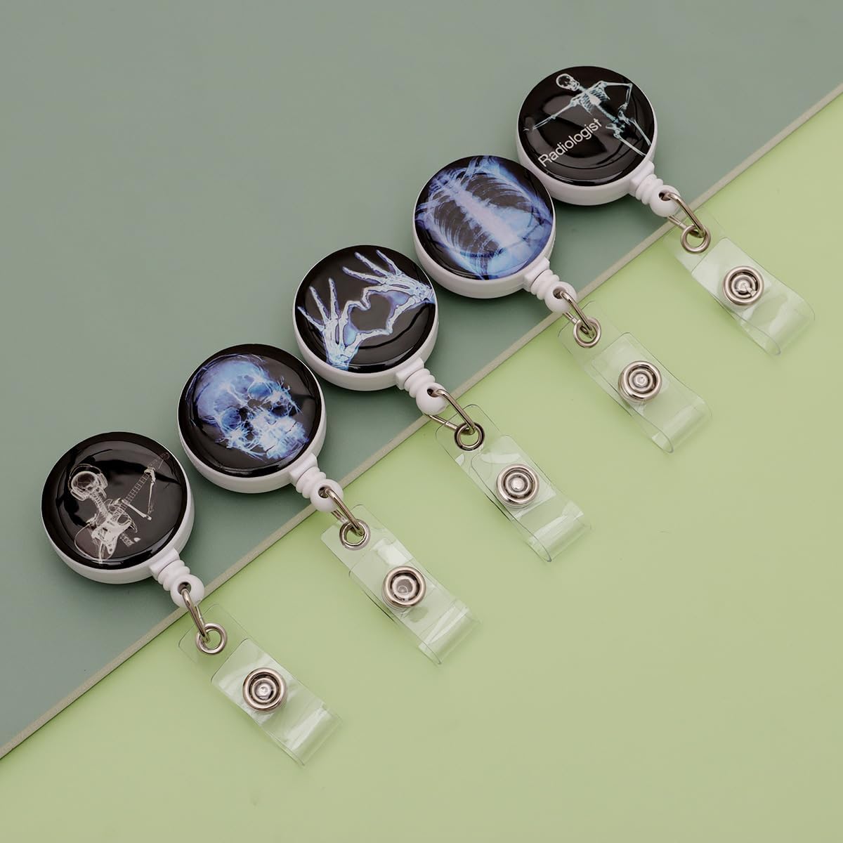 15 Pack Cute Badge Reels Retractable Badge Holders,Id Badge Holder Retractable Clip