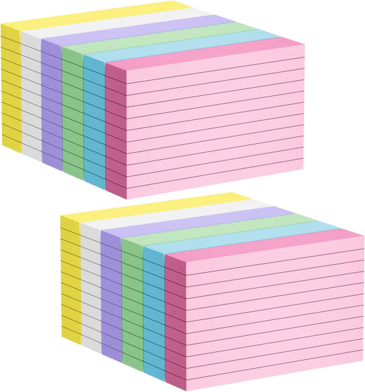 600 Count Colored Index Cards 3x5 in Ruled Flash Cards for Studying, 12 Pack of 50, Multilcolor Notecards Lined Flash Cards Bulk, Neon Flashcards Note Cards, 3x5 Index Cards for School, Home, Office