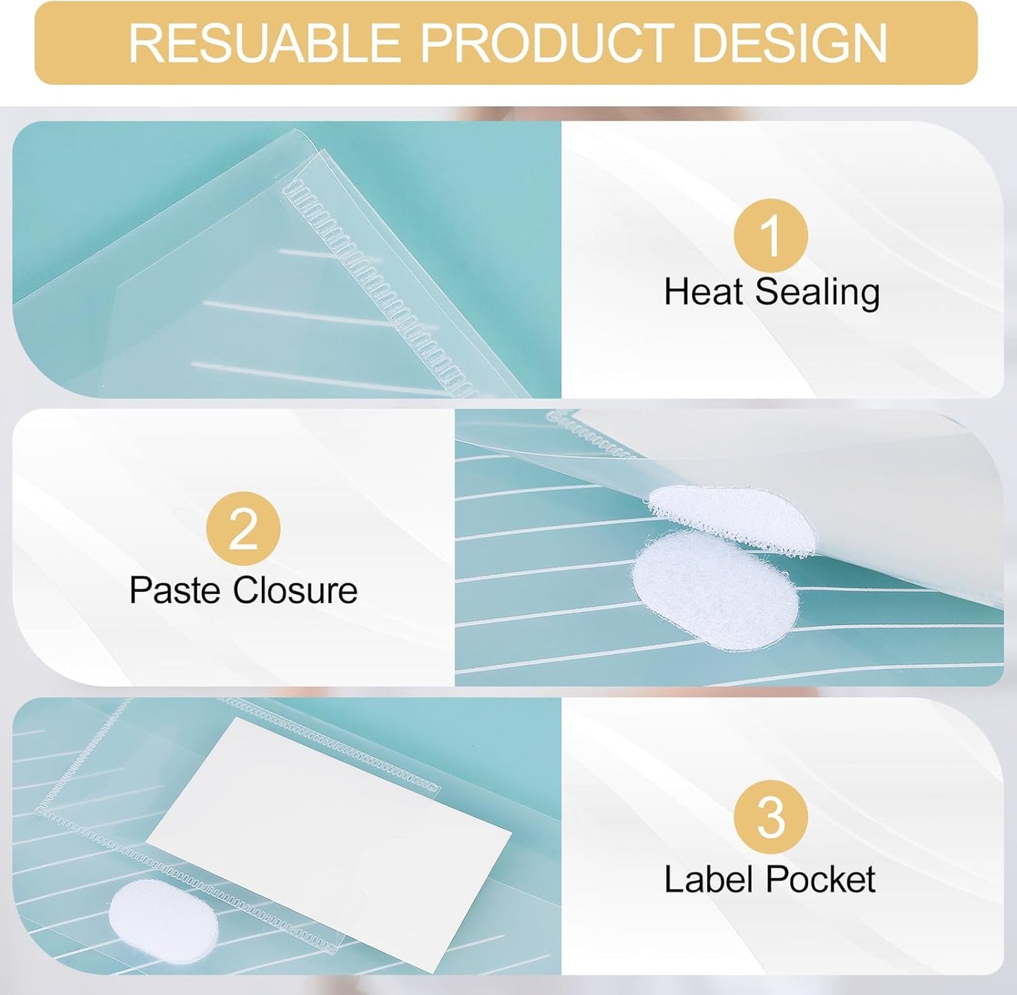 100 Pack, Clear Plastic Envelopes File Folders, HeavyDuty Document Holder with Label Pockets for Letter and A4 Size, Document Folder for School Home Work Office Organizer (100)