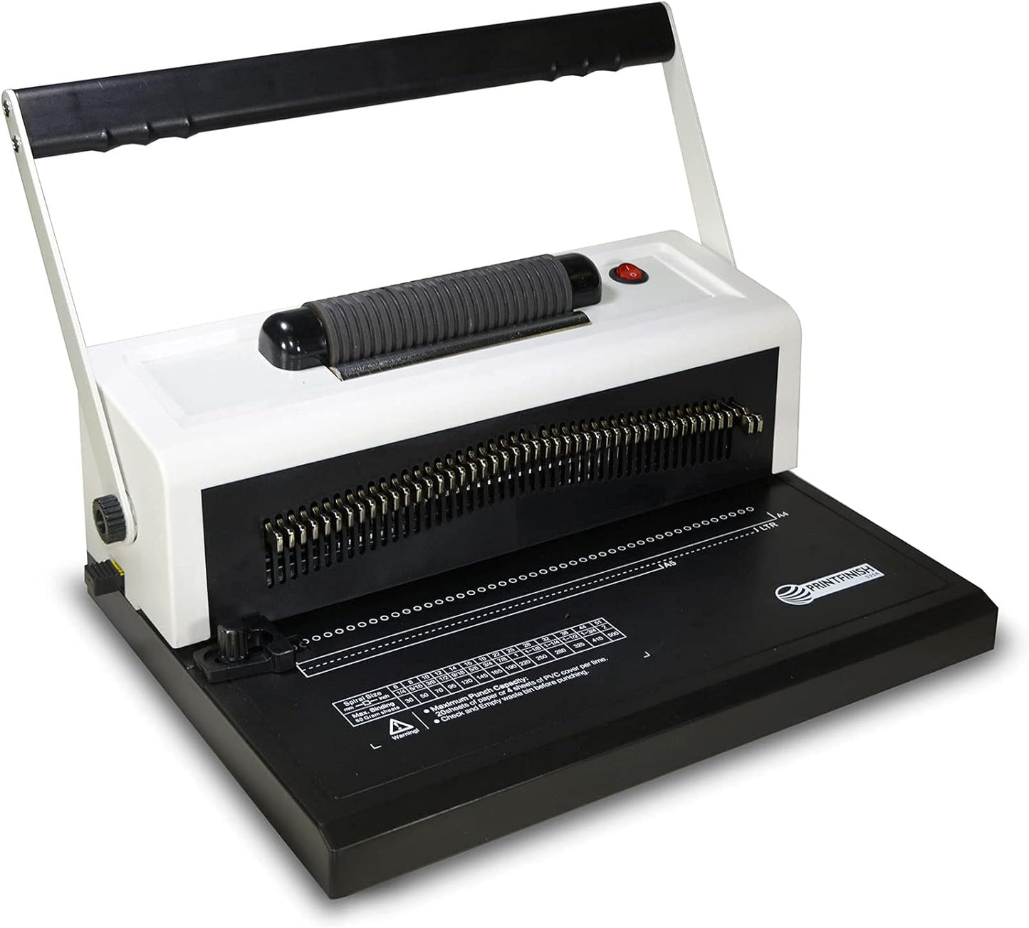 Coilbind S25A Spiral Coil Binding Machine for Office – Hole Punch with Electric Coil Inserter – Adjustable Margins & Disengaging Pins – Free Crimper Tool & 100 Coils – 4:1 Pitch – 20 Sheet Capacity