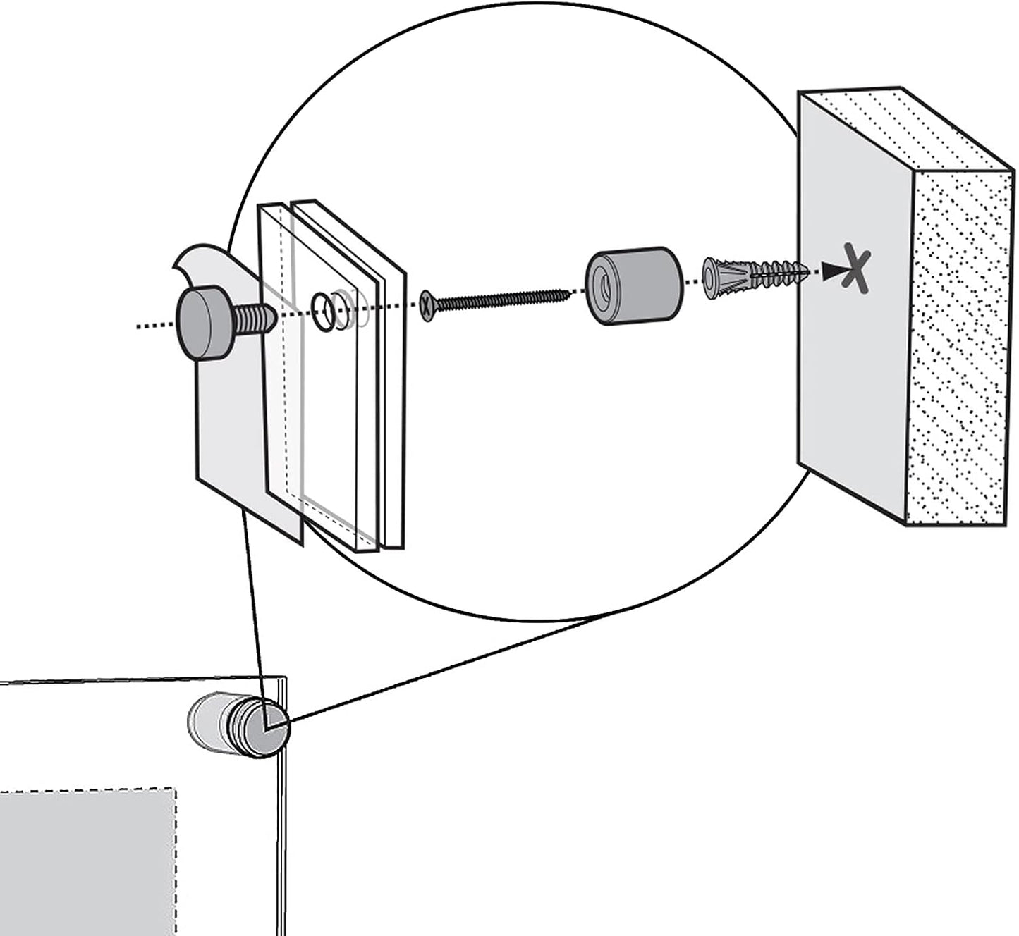 Azar Displays 105524 Standoff Sign Holder: 18" X 24" Graphic Size. Overall Frame Size: 22" X 28", clear