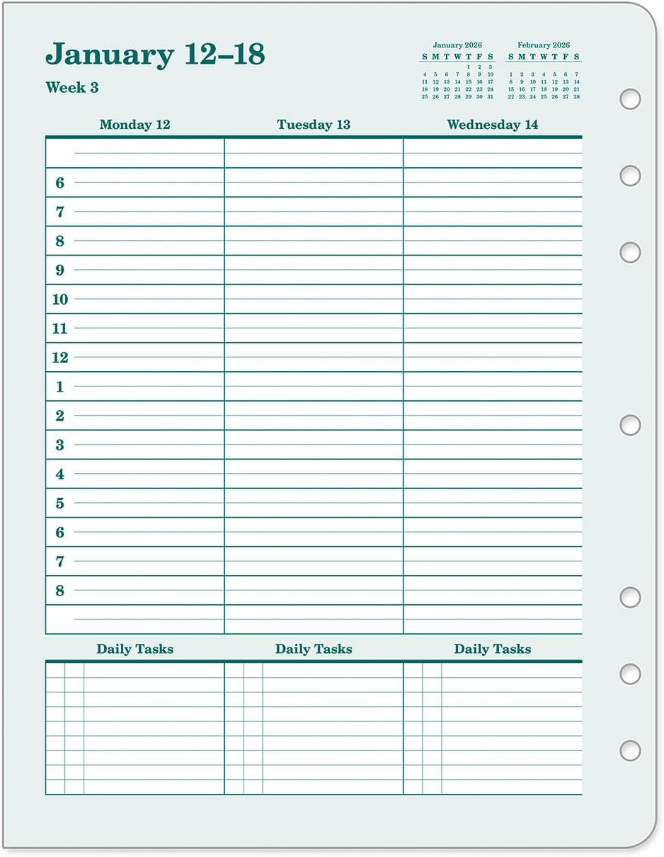 FranklinCovey - Original Weekly Ring-Bound Planner (Monarch, Jan 2026 - Dec 2026)