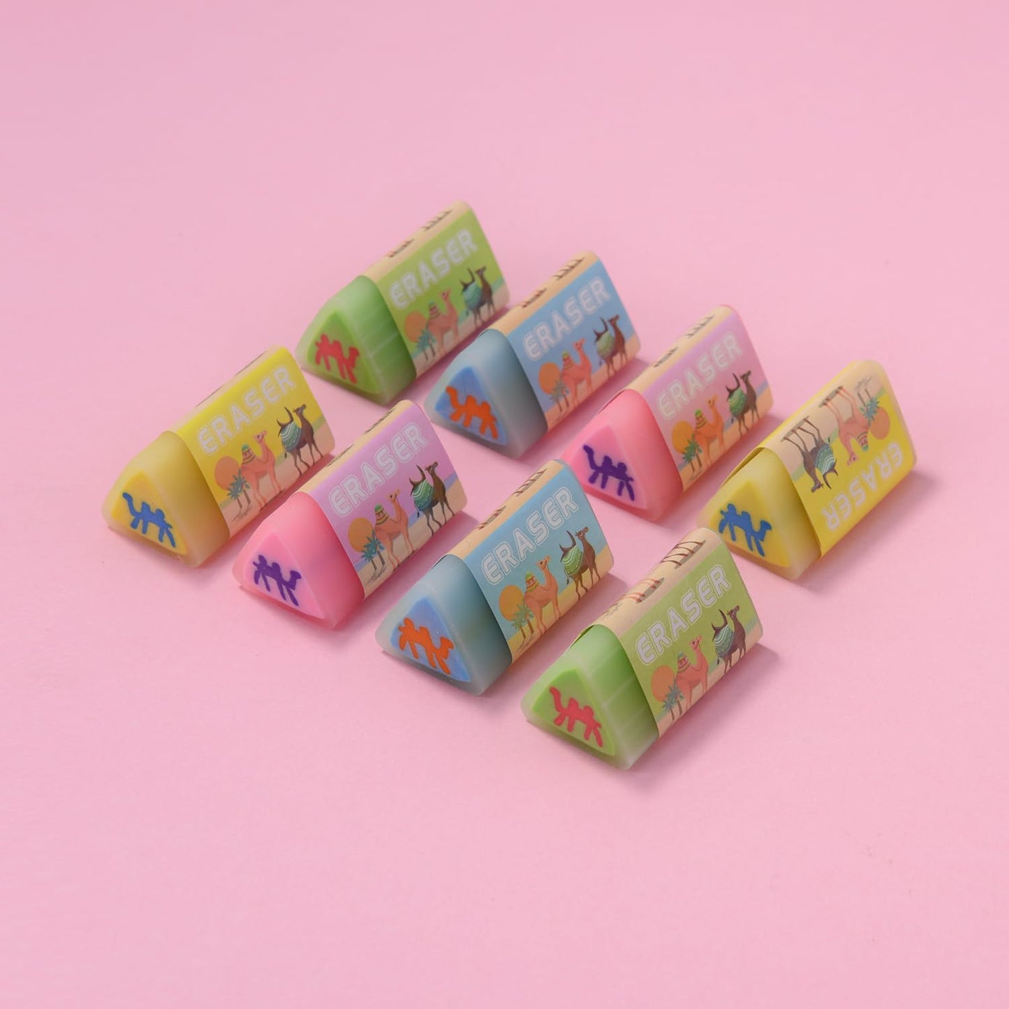 16 Pack Camel Erasers for Kids, Kawaii Erasers for Students, Animal Eraser for School Supplies Prize Gifts Party Favors