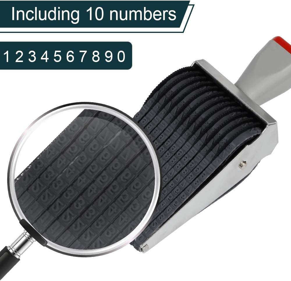 12 Digits Roller Stamp Personalized English Alphabet Number Symbol Rolling Wheel Stamp Multi-Function DIY Scrapbooking Roller Stationery