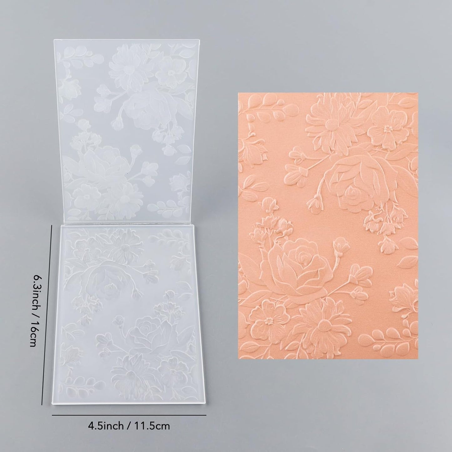 BAOFALI 3D Flowers Embossing Folders for Card Making,Embossing Template Paper Card Embossing Stencil for DIY Scrapbooking Photo Album Card Paper Craft Decoration 6.3" L x 4.5" W.(16x11.5cm)