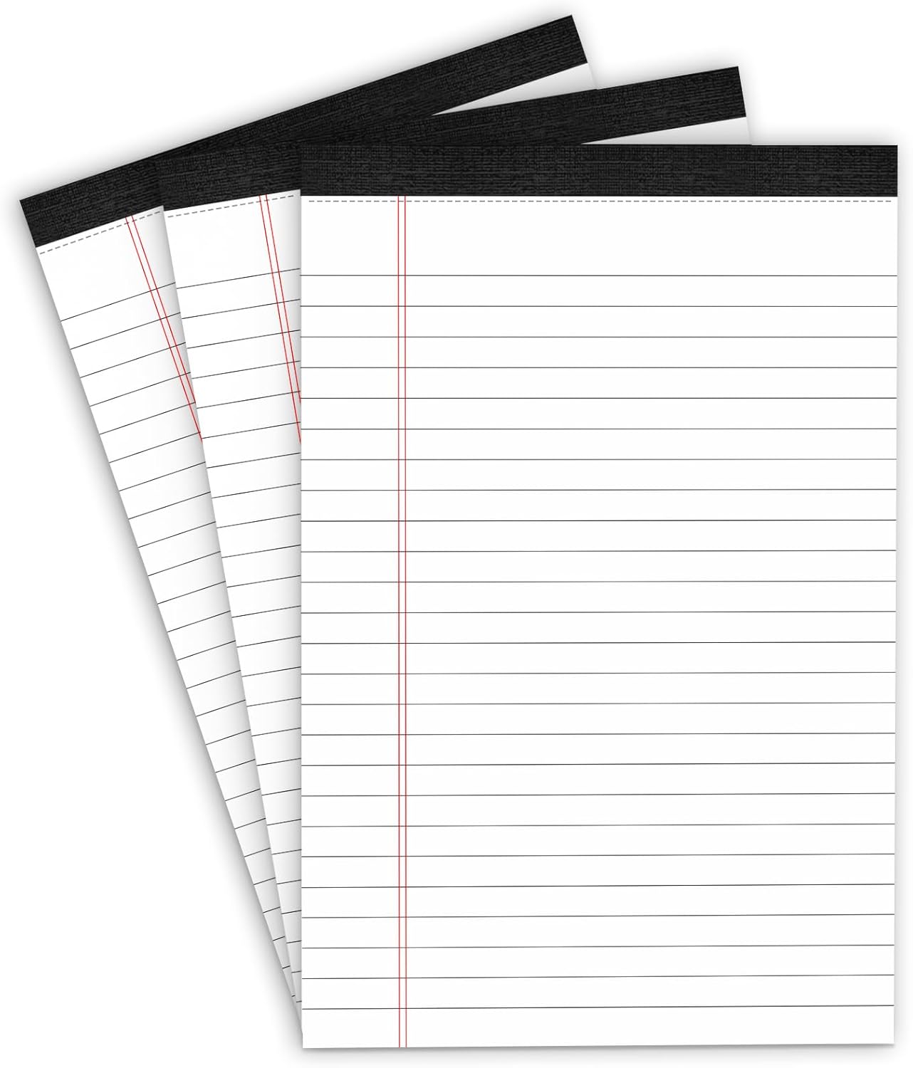 3 Pack Note Pads 5 x 8 Inch, Small Notepad, College Ruled Legal Pads, White Lined Writing Pads for Work or School, 30 Sheets/Pad, Perforated Recycled Note Paper for Note-Taking, Grocery List