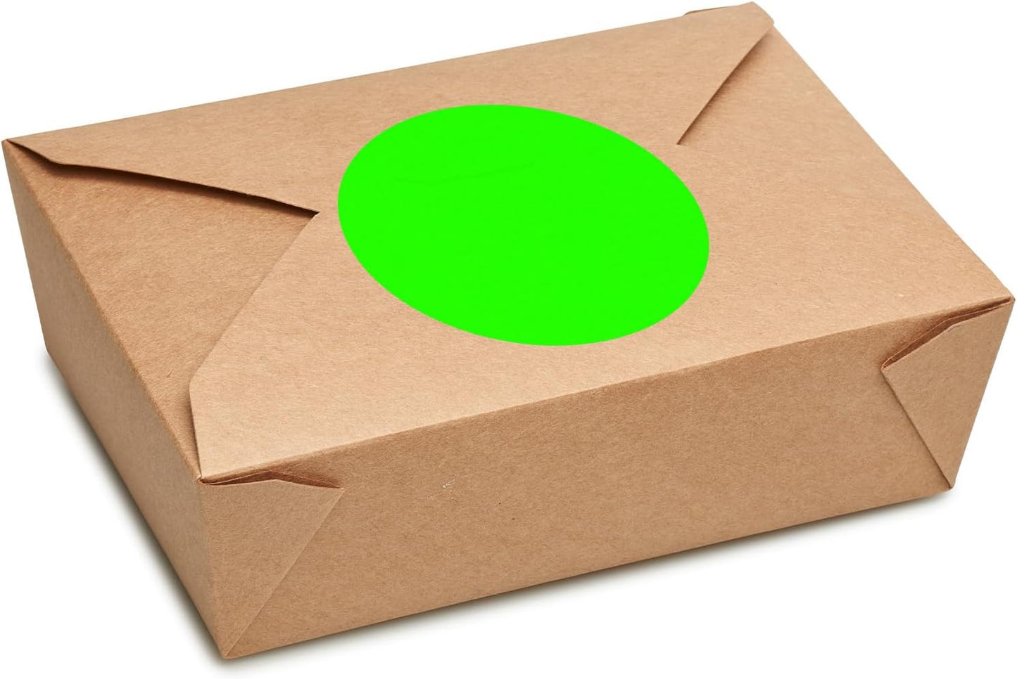 ChromaLabel 3 Inch Round Sticker Labels, High Visibility Permanent Sticky Dots Color Coding Label, Easy to Write On Color Coded Stickers - 500 Colored Labels per Roll - Matte Finish Fluorescent Green