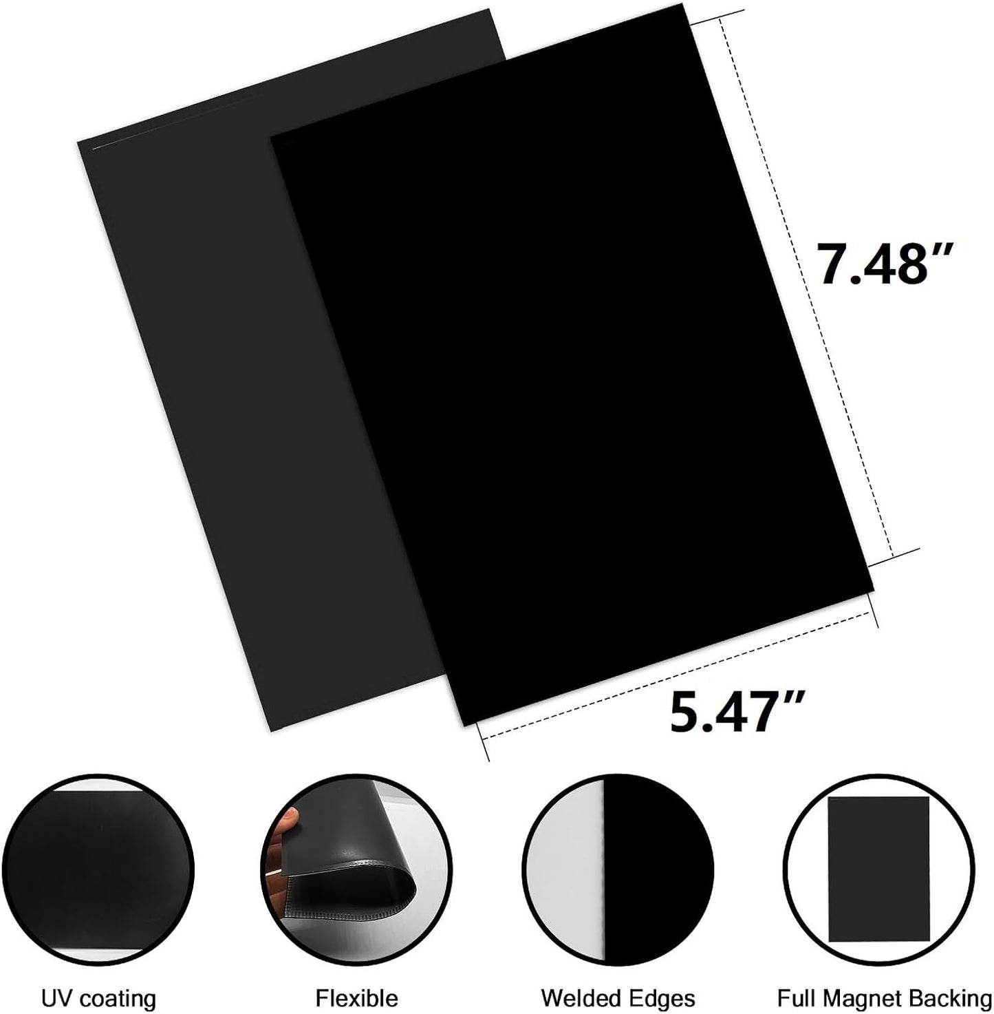 Bulk Magnetic Picture Frame 5X7 for Refrigerator-50 Pack,Black Photo Magnets Sleeves for Teachers