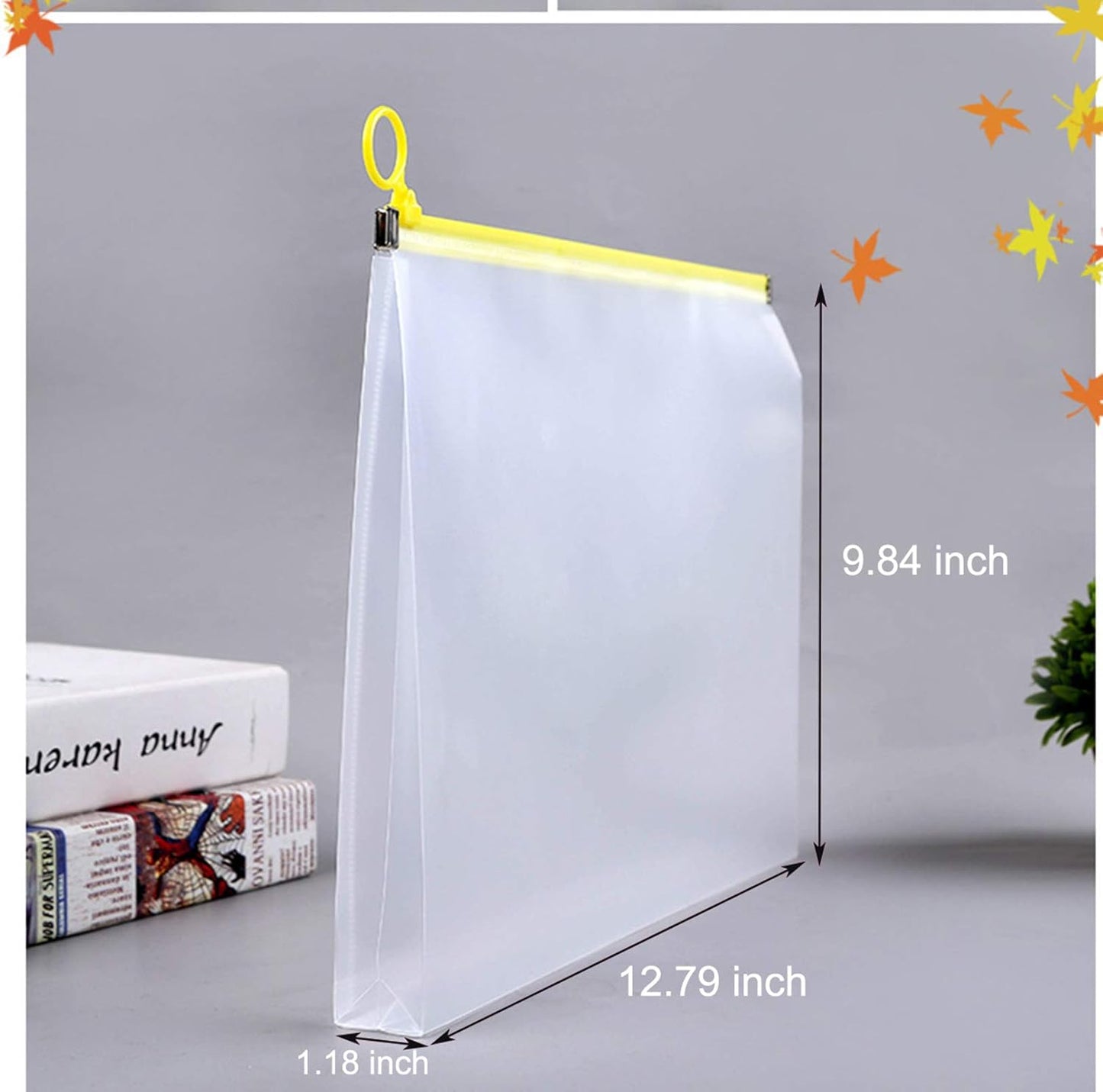 9x12 Clear Zip Plastic Envelopes File Document Paper Holder Pack of 24 (24 Pack)