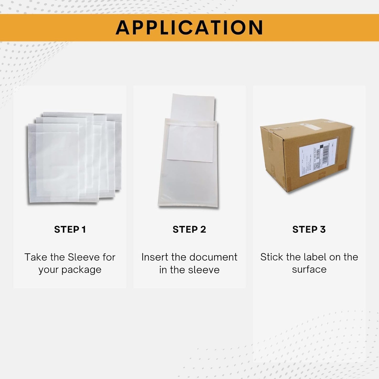 100 Pack 7"x10" Shipping Label Sleeves – Clear Self-Adhesive Packing Slip Pouches, Waterproof Packing List Envelopes – Ideal for Shipping Documents, Mailing Labels, Invoices & Packing Slips