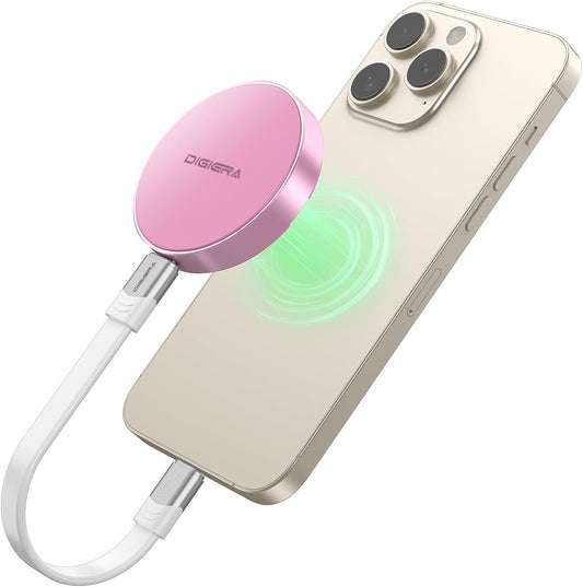 4TB Magnetic Portable SSD, External Solid State Drives with USB-C 3.2 Gen 2x2, Speed Up to 2000MB/s, Compact & Durable, Compatible with iPhone 15/16 Series and Other USB-C Devices, Pink