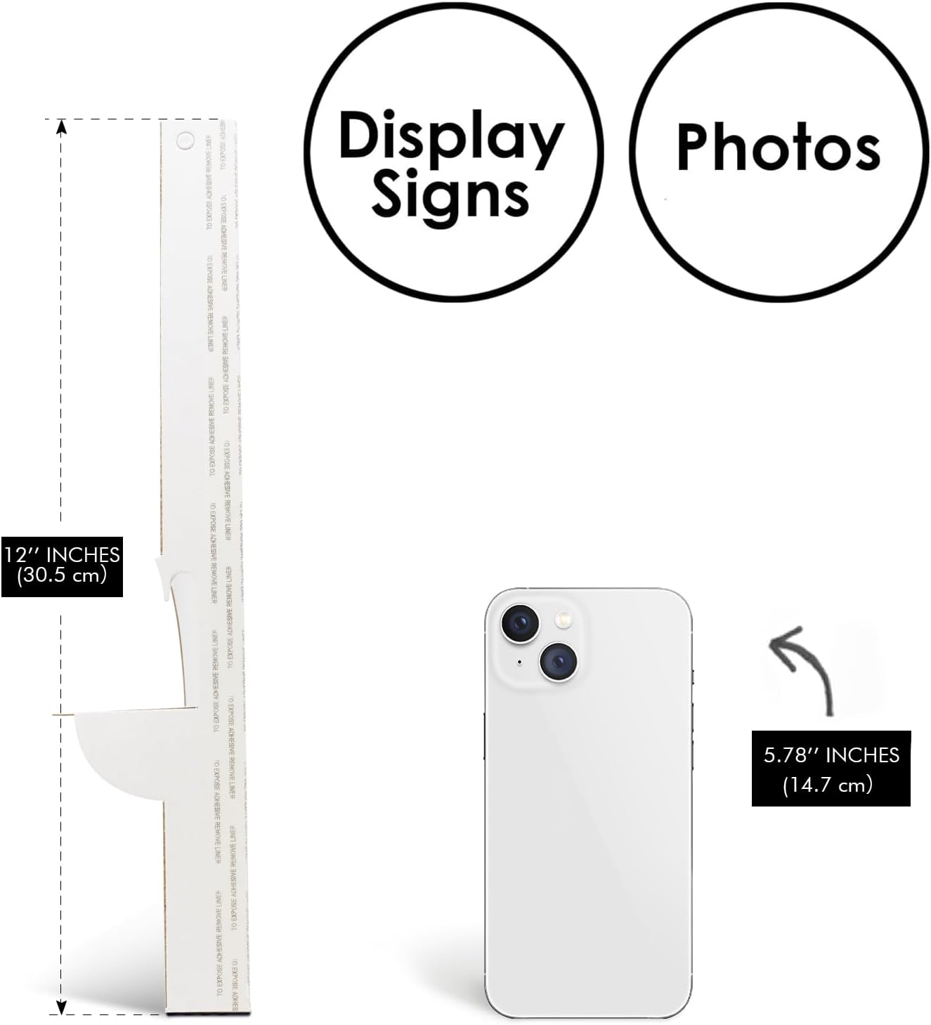 Golden State Art, 12 Inch Self Stick Easel Back, Cardboard Stand, Single Wing, Archival Quality, Display Posters Pictures Brochures, Easy and Fast Application (Pack of 50) White, Made in USA