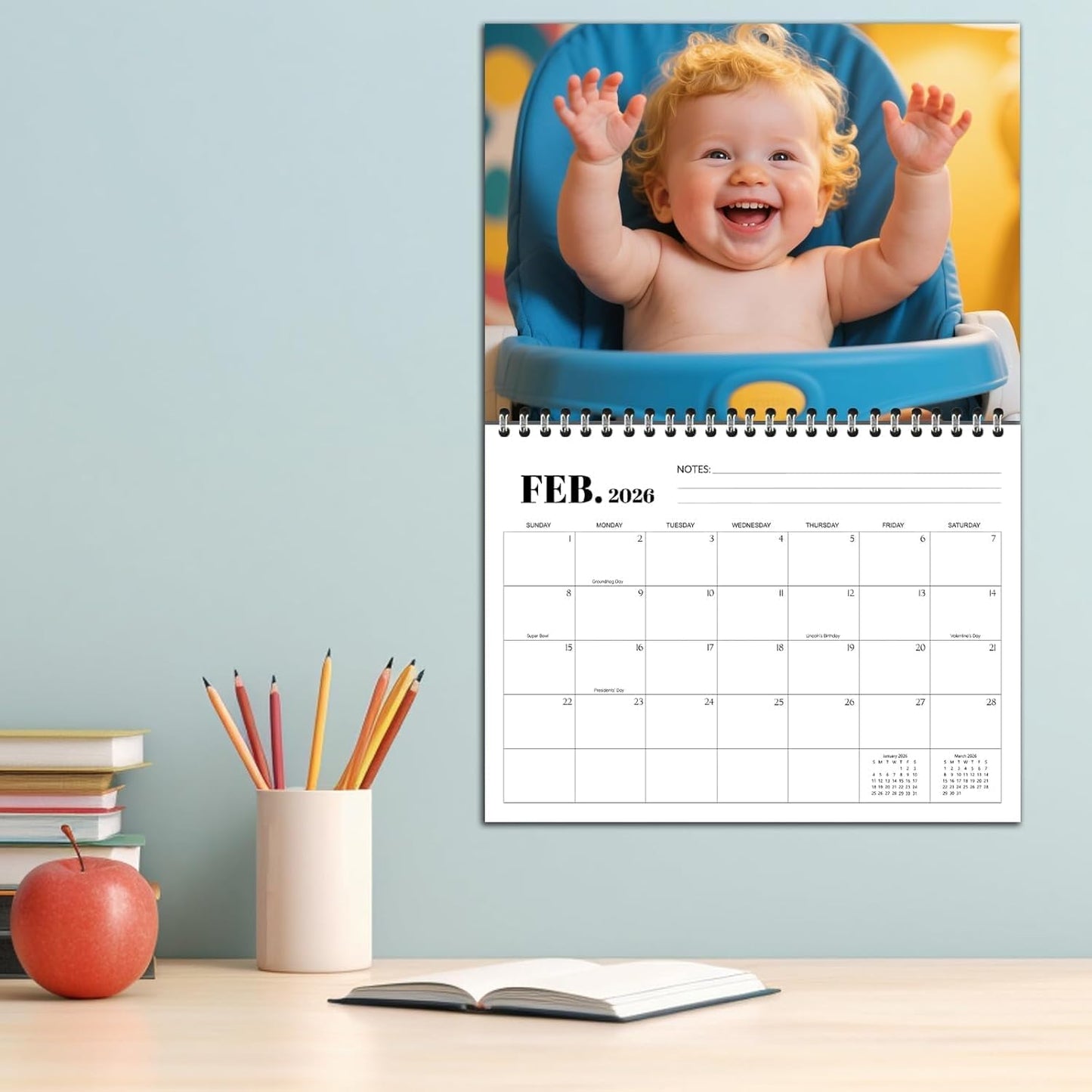 Custom Calendar 2026 for Home & Office - Print Your 13 Memories,Make Your Own Personalized Calendar Customized Christmas Gift &use your photo (Wall Calendar2, 11x17 Inch)