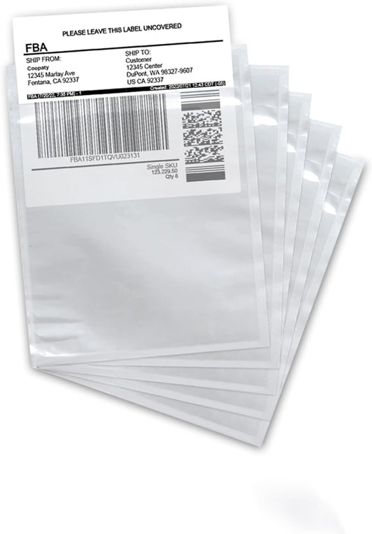 Coopaty 4.5" x 5.5" Packing List Envelope, Shipping Label Pouch, Clear Adhesive Packing List Pouches for Invoice/Documents/Labels (200 Pack)