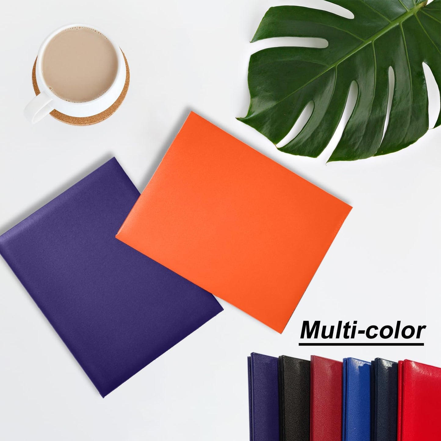 Certificate Holders 8.5"x11" Graduation Diploma Cover Document Leather Folders,Orange-100 Pack