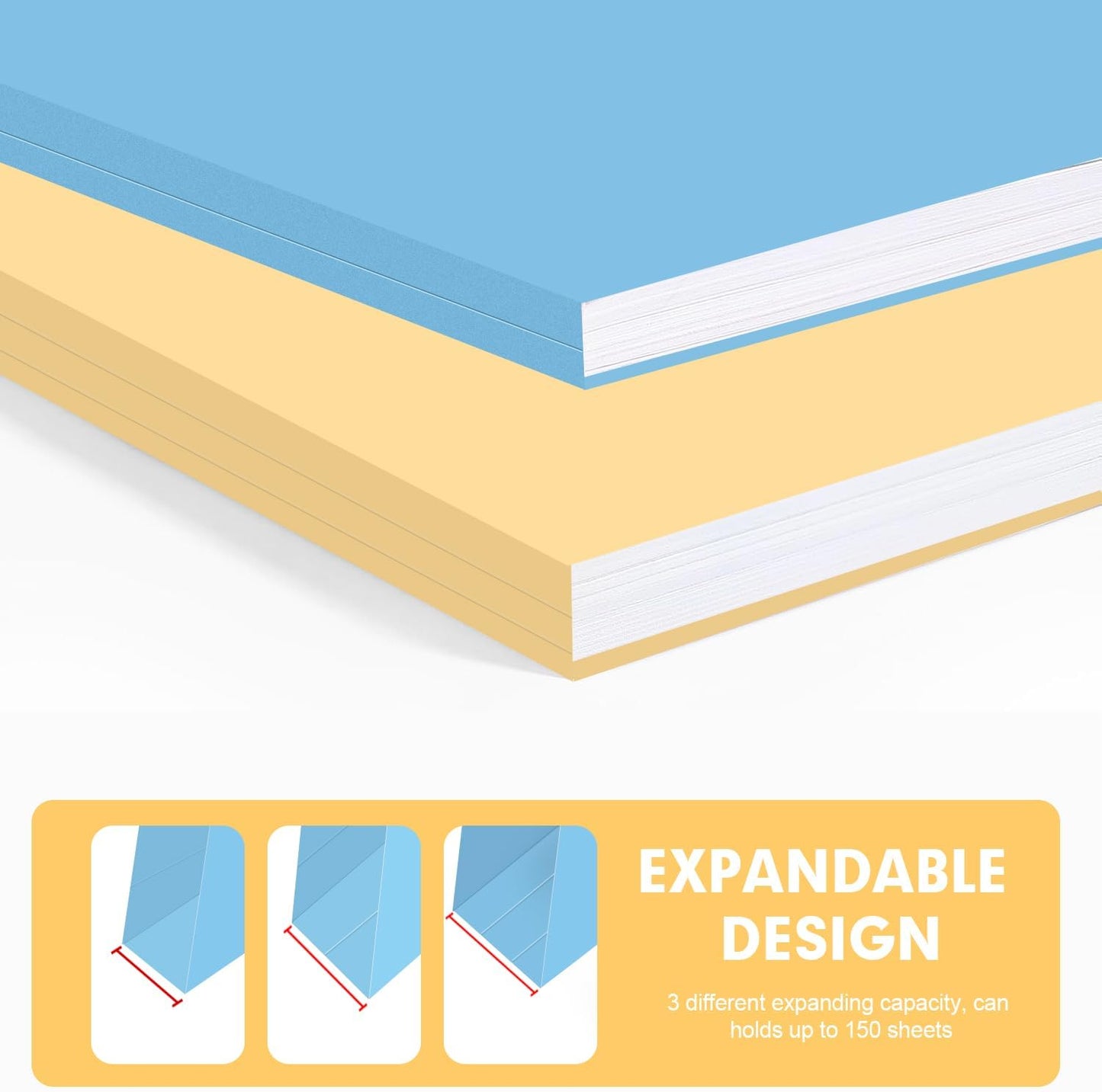 File Folder, RAZCC 200 Pack Colored File Folders, 1/3 Cut Tab File Folder Letter Size, Filing Folders with Tabs for Office School Business Use, Assorted 10 Colors