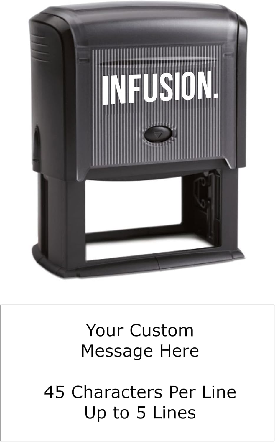 Infusion Self-Inking Custom Rubber Stamp (Personal or Business Use) - Choose from 16 Colors (1-1/2" x 3")