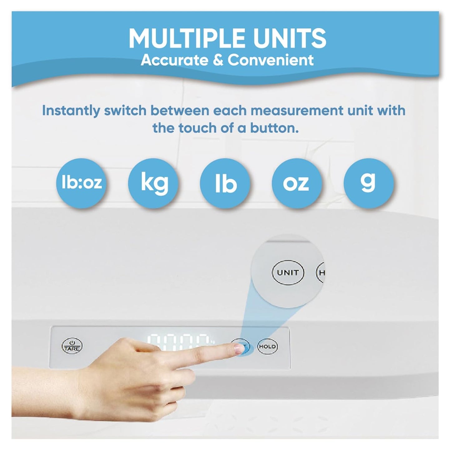 Charmline Digital Baby Scale with Wiggle-Proof Algorithm,Pet Scales for Cats and Dogs,Baby Weight Scale with oz/lb/g/kg Unit up to 88 lbs
