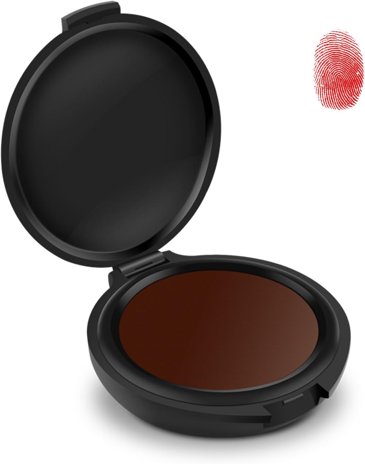 ERKOON 6 Pack Fingerprint Ink Pads, Thumbprint Ink Pad for Notary Supplies Identification Security ID Fingerprint Cards Law Enforcement Fingerprint (Red-1 Pack)