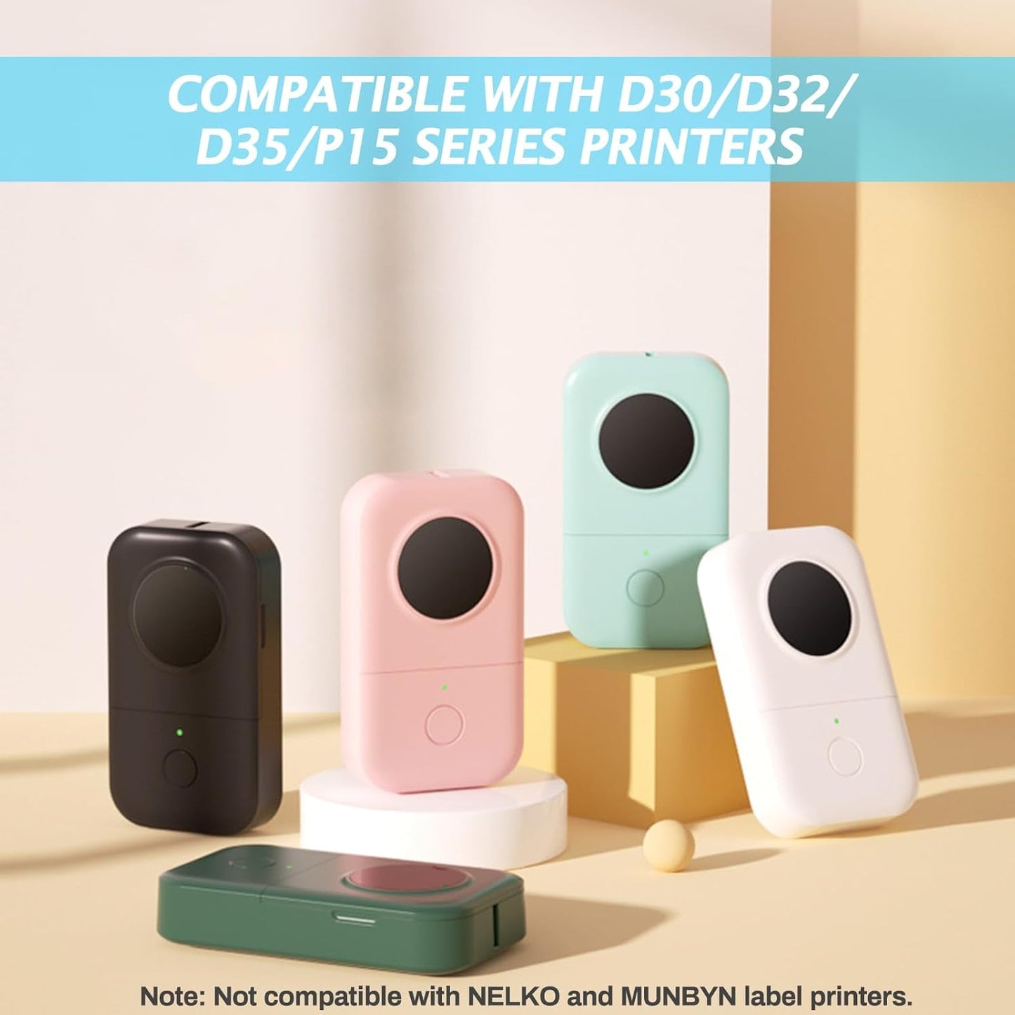 960 Pcs MIARALA Nebula/Galaxy Series D30 Label Tape, Label Maker Tape-12mm×40mm(0.47"x1.57") Sticker Thermal Paper Self-Adhesive Label Tape for D30 Printer 6 Rolls