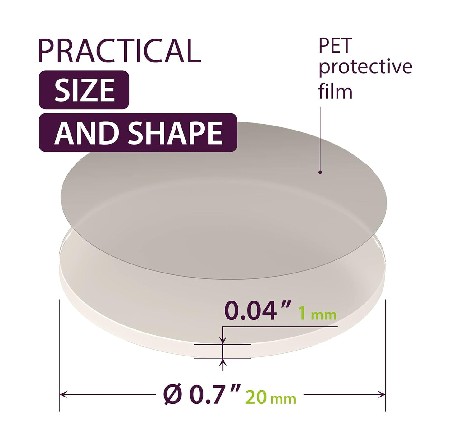 Double Sided Adhesive Dots 100PCs - Sticky Dots Clear Removable - Poster Putty Non Marking - Adhesive Putty Picture Hangers - Double Sided Tape Dots for Arts & Crafts Hanging Posters