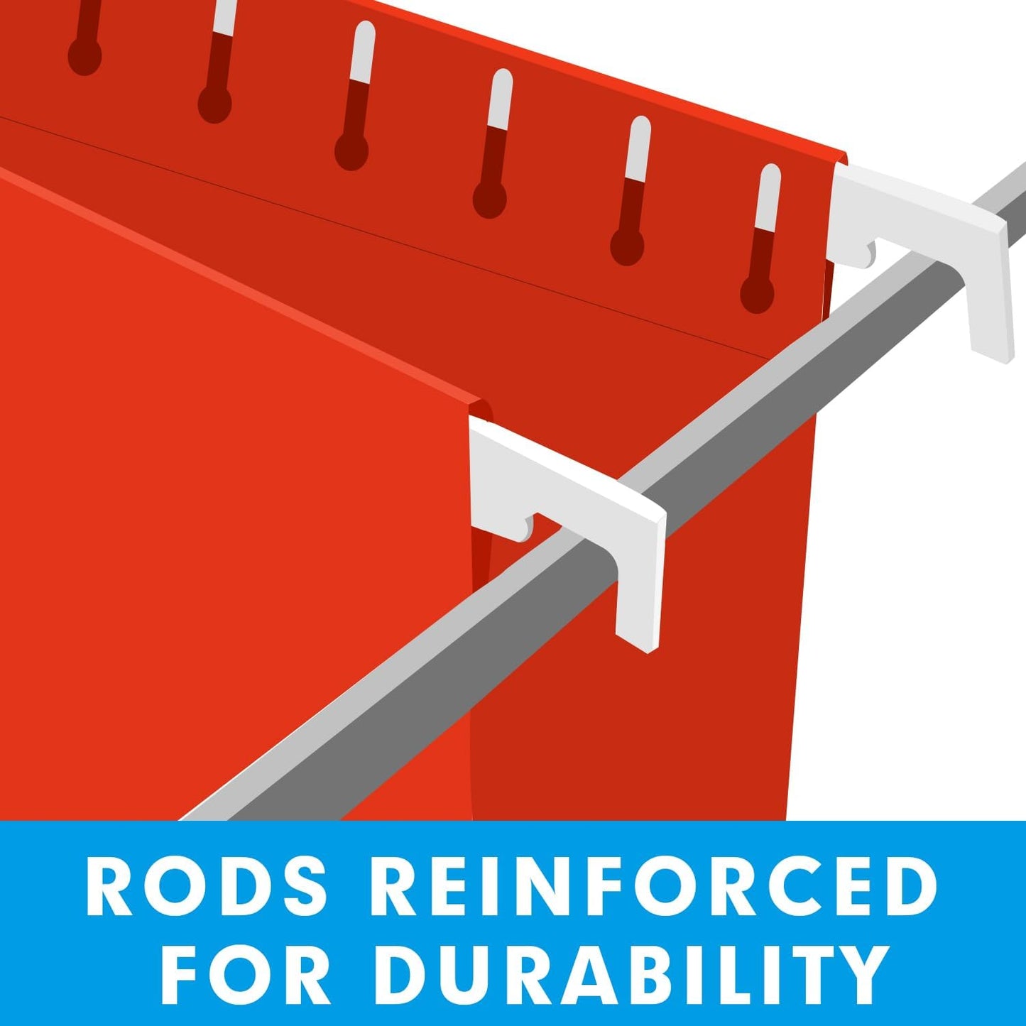 Hanging File Folders, RAZCC 60 Pack Reinforced Hanging Folders Letter Size, Designed for Bulky Files, Filing Cabinet, Adjustable Tabs, Assorted Colors