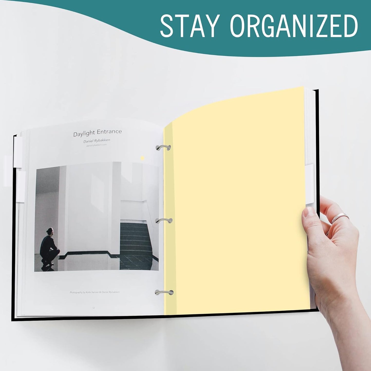 5-Tab Binder Dividers for 3 Ring Binder, Insertable Clear Big Tabs, Letter Size Paper Divider, 8.5 x 11 inch, 6 Sets (30 Dividers Total)