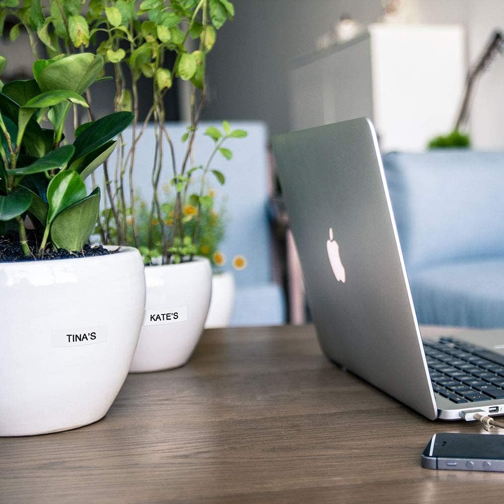 6 x Label Maker Tape Replacement for Brother P Touch M Tape M-K231 M-K231s MK231 MK-231 M231 12mm 0.47 White, Compatible with Brother P Touch PT-M95,PT-90,PT-70,PT-65,PT-85 Label Maker Refills,26.2 Ft