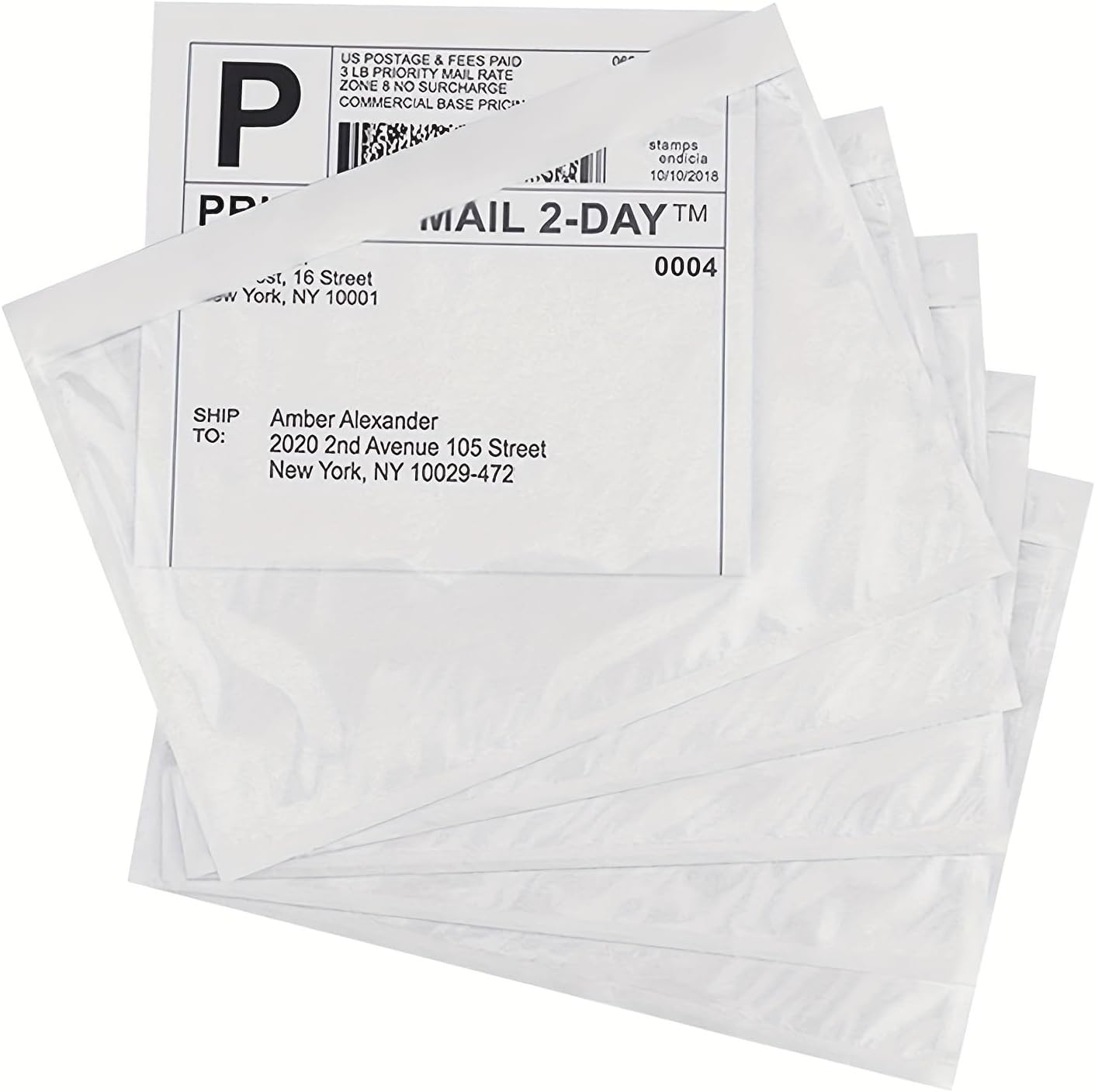 Coopaty 6" x 9" Adhesive Packing List Envelopes Clear Plastic Mailing Shipping Envelope Pouch (50 Bags)