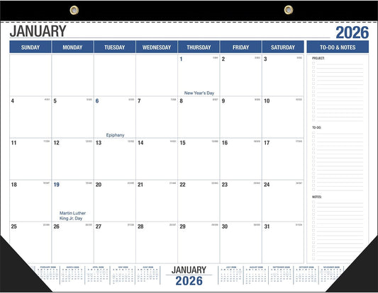 Desk Calendar2026-2027, With 2 sticker, 18 Month Calendar Running to June 2027-22" x 17" Desktop/Wall Monthly Calendar for Homeschool or Office