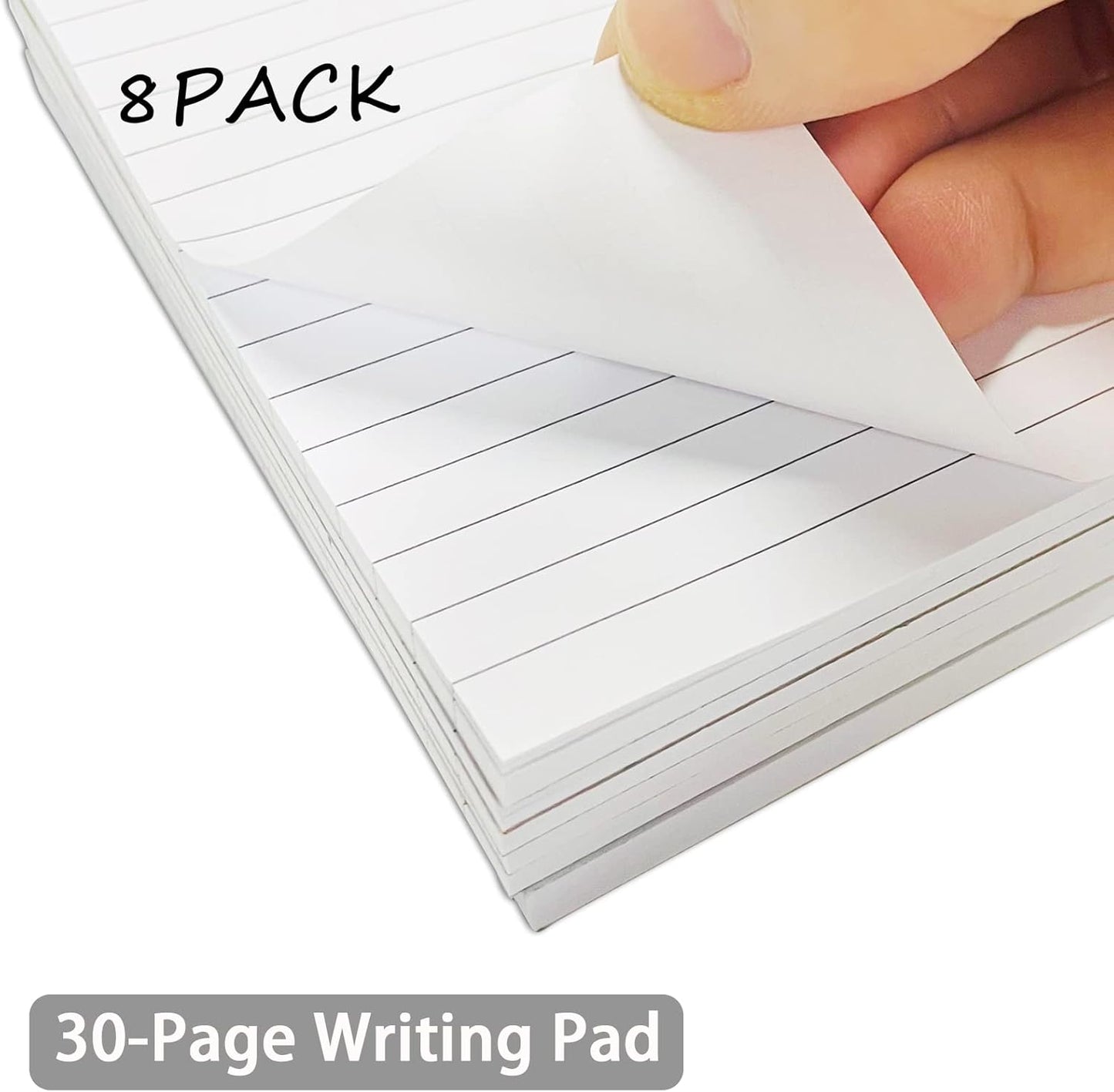 8 Pcs Note Pads Refills 3 x 5 inches Memo Small Notebook Writing Pads with 30 Sheets Each Pad College Ruled Lined Paper NotePads White