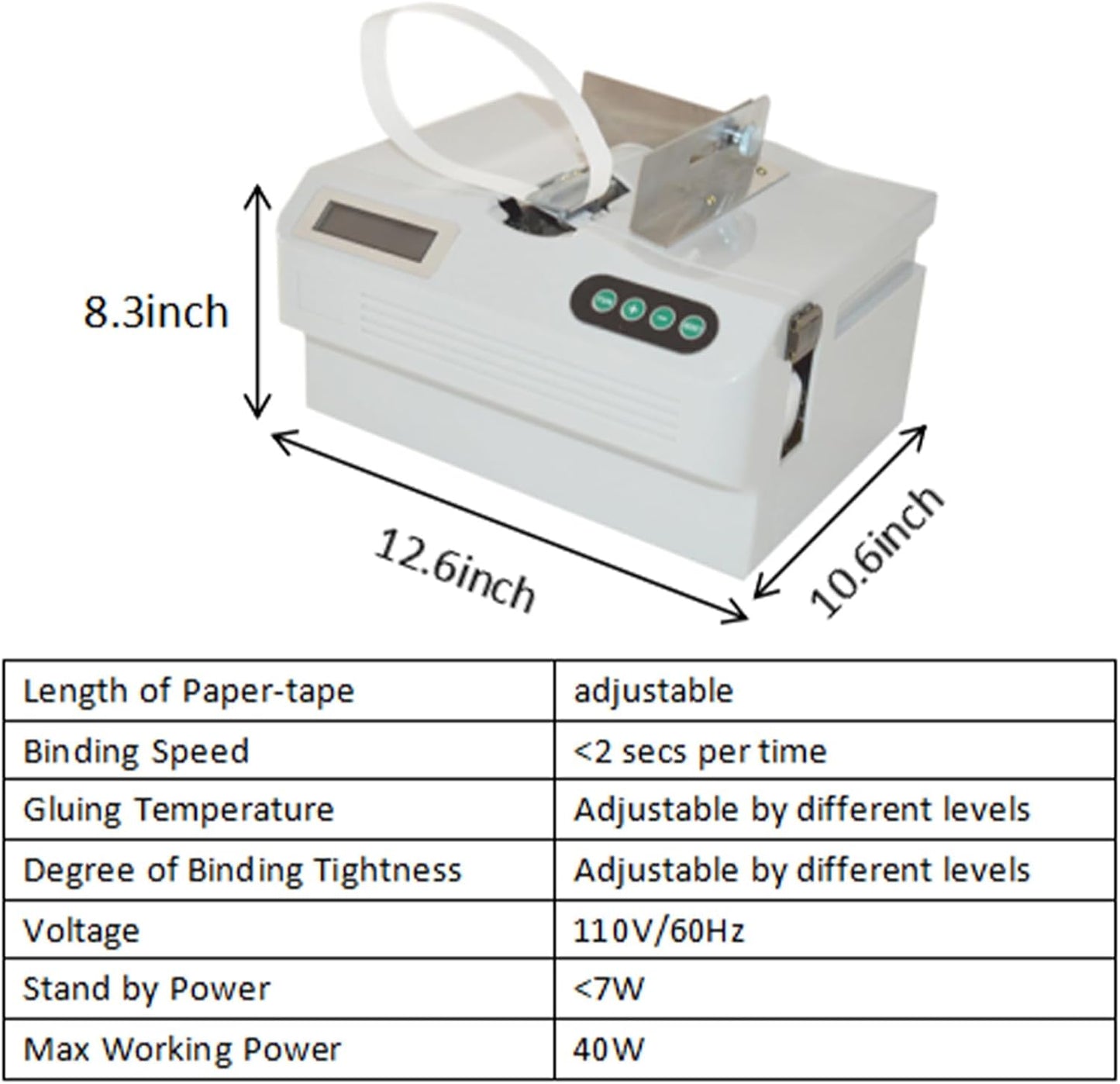 INTBUYING Cash Bundling Machine Fully Automatic Small Banknote Baling Machine Binding Speed 2 Secs Per Time Binding Machine for tie Bills Cards banknotes
