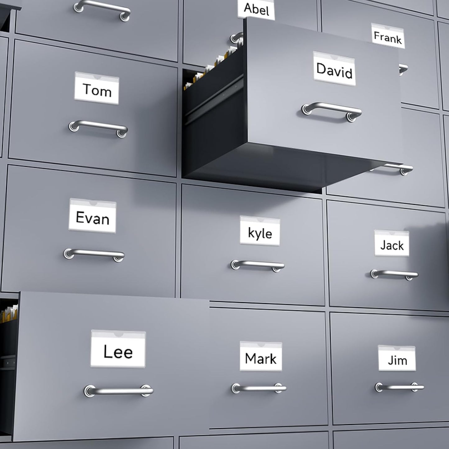 36Pcs Adhesive 3" x 4" Index Card Pockets, Clear Label Holders with Top Open for Loading, Plastic Pocket Sleeves for Organizing Storage Bins, Library Cards, Shelves