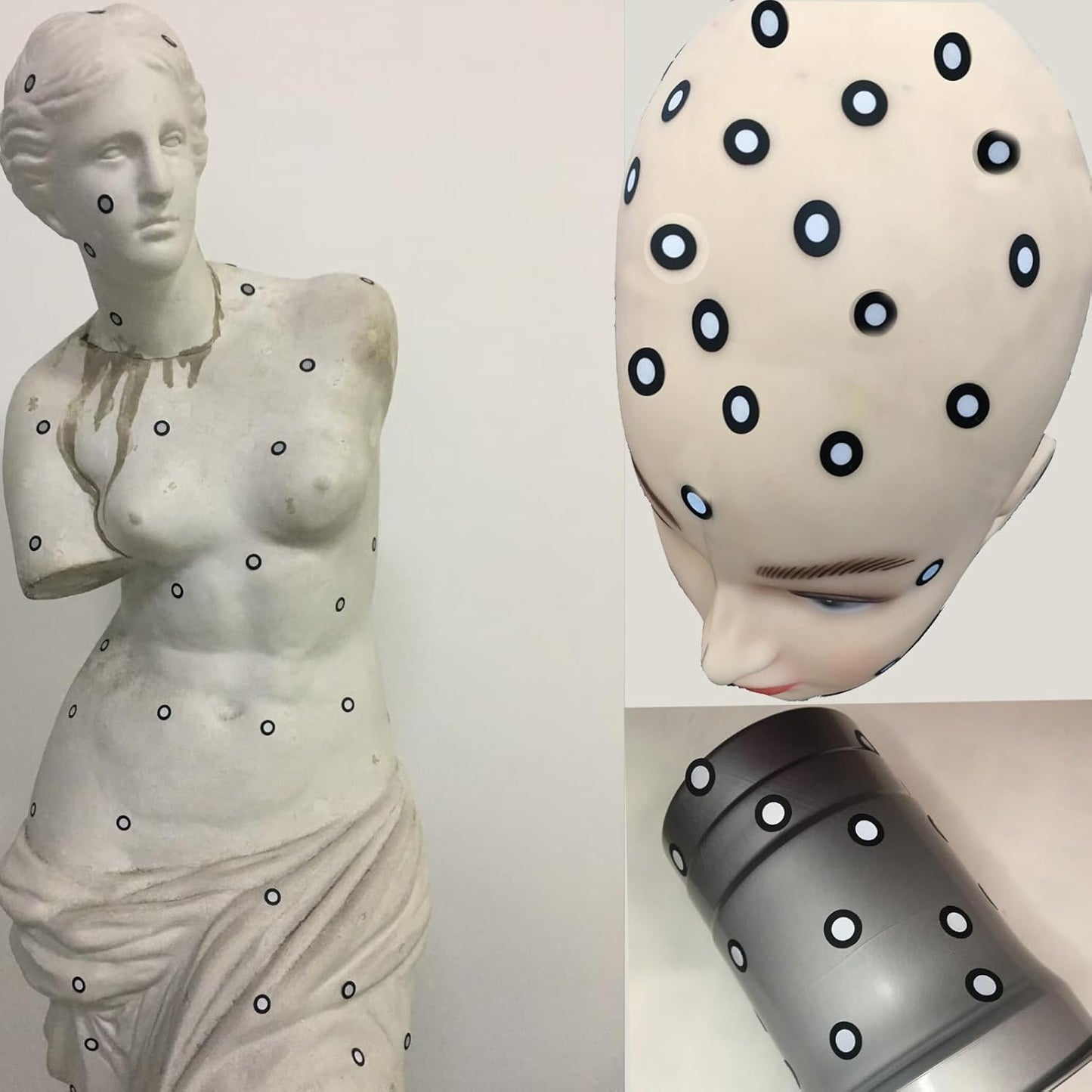 6.0mm 3D Optical Tracking Markers for Industrial 3D Scanner,3D Scanning Markers, HogarDeco Accurate Tracking Dots Diffuse Reflection Markers for 3D Scanner (1000pcs, Inner 6mm, Outer10mm)