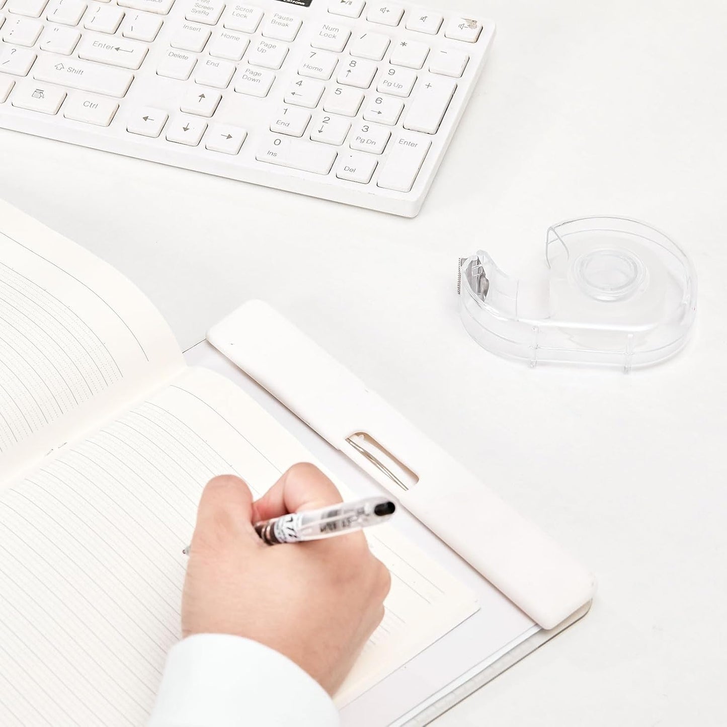 16 Rolls Transparent Tape with Dispenser, Glossy Clear Tape Refills Cute Holder Bulk for Home School Office Supplies Gift Wrap, 3/4 x 1000 Inches