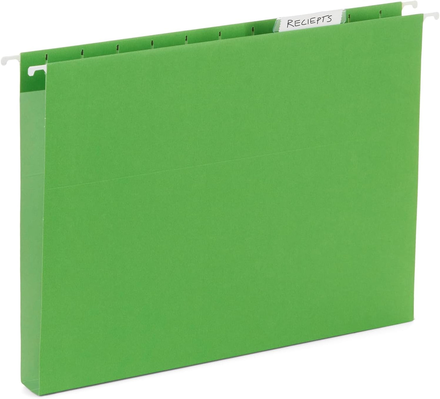 25 Blue Summit Supplies Hanging File Folders 1 inch Expansion, Assorted Colors Hanging File Folders Extra Capacity 1 inch, 11PT Paper, 1 inch Expandable File Folders, 25 Pack