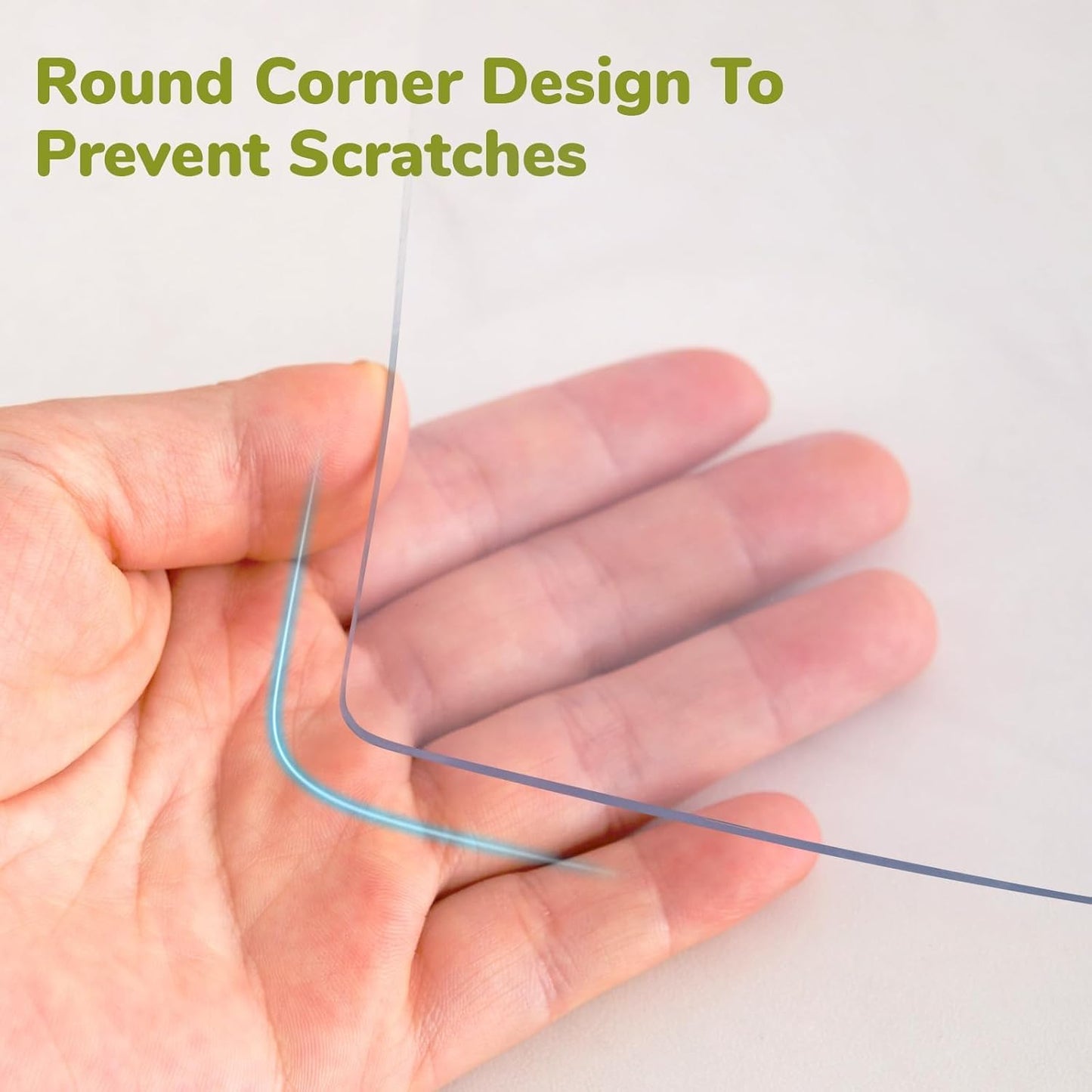 30 x 50 Inch Clear Table Cover Protector, Clear Table Protector for Dining Room Table, 1.5mm Plastic Table Cover, Waterproof Table Pad for Kitchen, Office