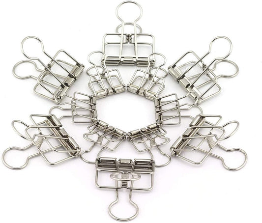 40-Pack Multi-purpose Metal Wire Binder Clip Set,20pcs 2.25 Inch & 20pcs 1.57 Inch Paper Metal Clips,for Home Office Supplier School Accessories - Silver