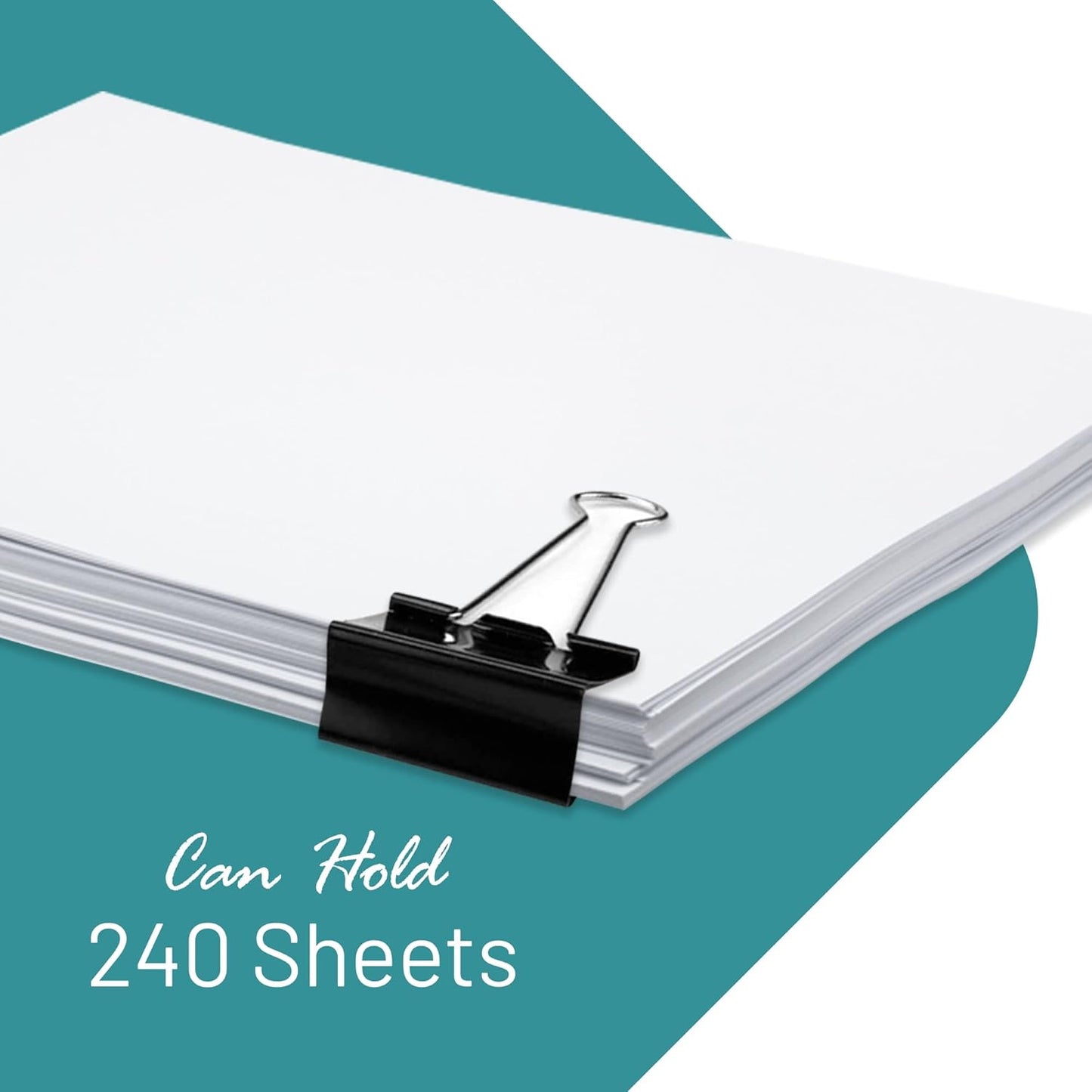 Binder Clips - 144 Pack Large Binder Clips, 2 Inch, Black Paper Clamps, File Clip for Home, Office and School Supplies