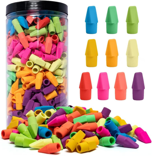 Cap Erasers for Pencils Pulk - Pencil Top Erasers Cap Erasers Toppers for Latex Free Assorted Colors School Supplies for Teachers Sudents Classroom Home and Office (500)