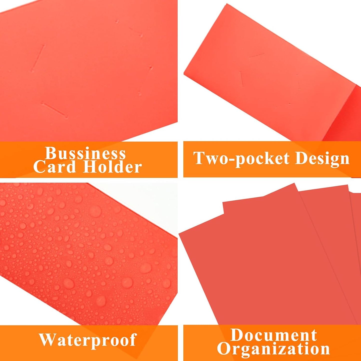 50pcs Red Folders with Two-Pockets Fit Letter Size Paper,Paper File Designed for Office,Home and Classroom Use