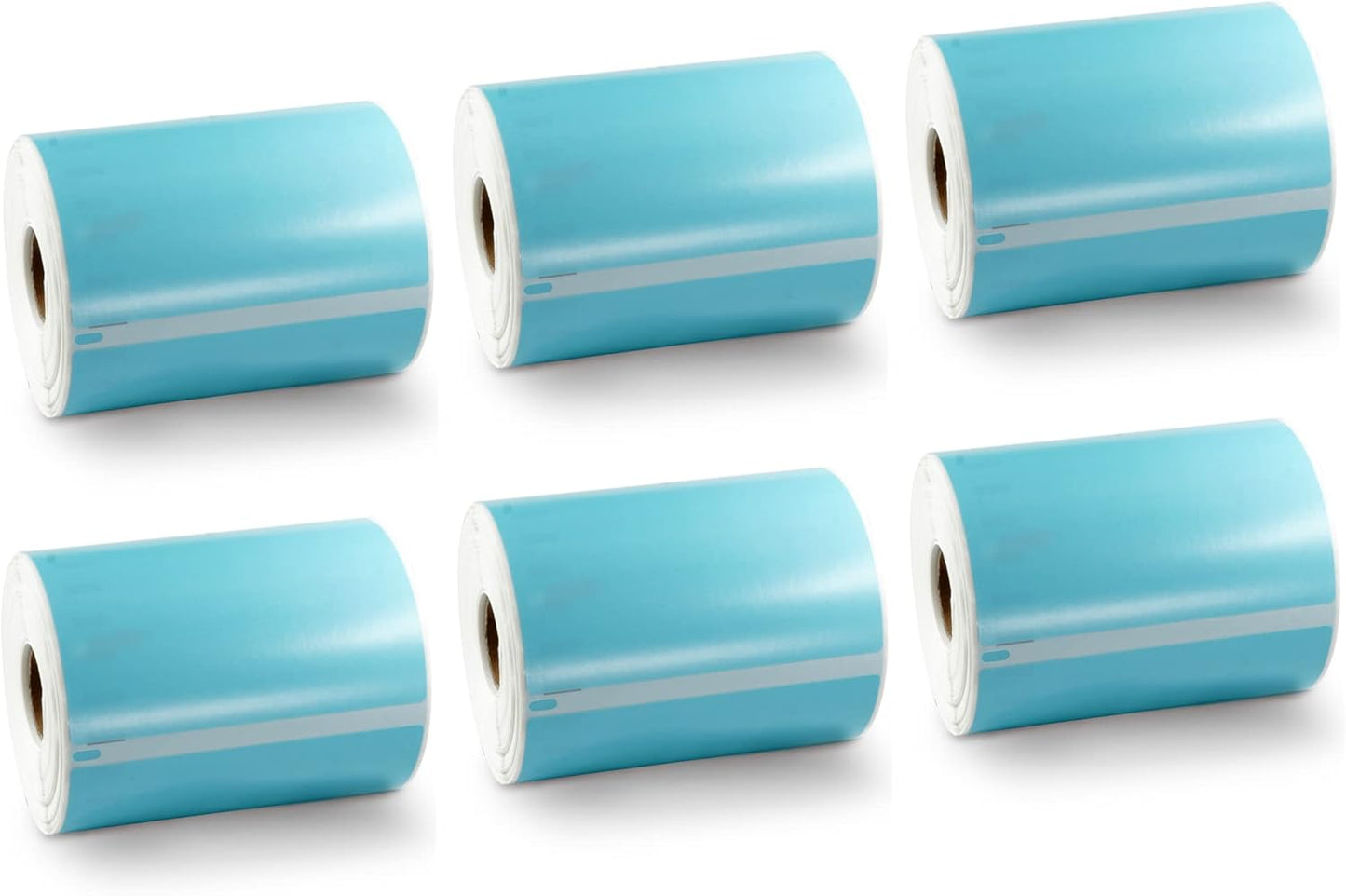 BETCKEY Colored Labels Compatible with Dymo 1744907 (4" x 6") Extra Large Shipping Labels, Compatible for Dymo LabelWriter Thermal 4XL & Zebra Desktop Printers [6 Rolls, Light Blue]